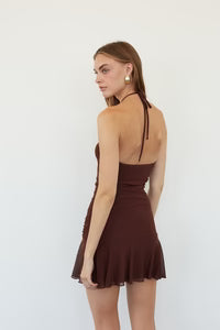 Angie Mesh Drop Waist Mini Dress