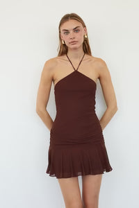 Angie Mesh Drop Waist Mini Dress