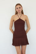 Angie Mesh Drop Waist Mini Dress