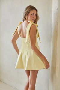 Chandra Bow Tie Mini Dress