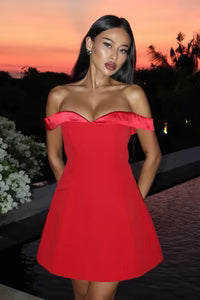 Ebony Off The Shoulder Mini Dress