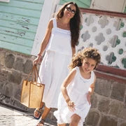 women's white linen wrap skirt
