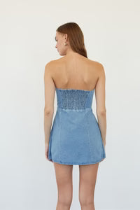 Linda Wrap Denim Mini Dress