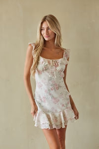 Makenzie Floral Ruffle Mini Dress